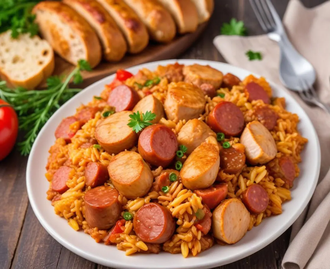 Jambalaya de Poulet et Saucisse