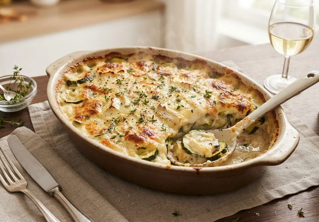 Gratin de courgettes au chèvre