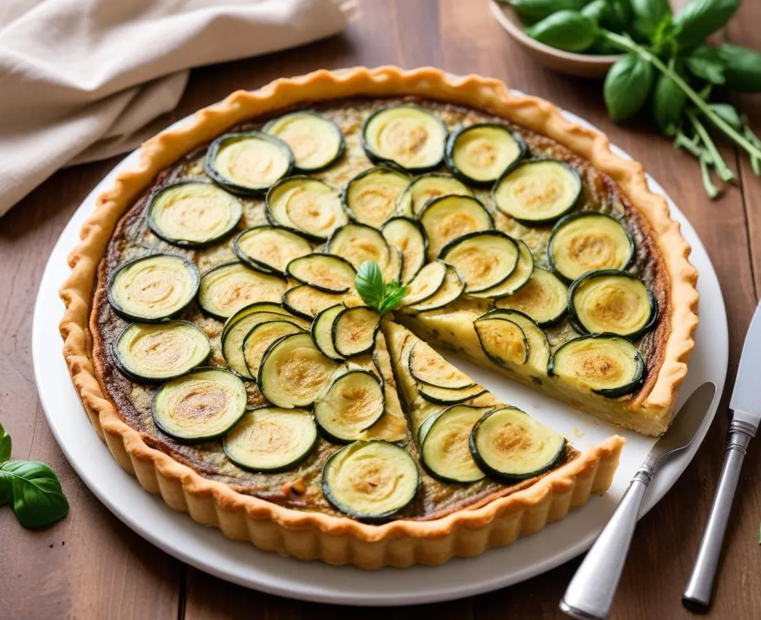 Tarte fine de courgettes à la toscane