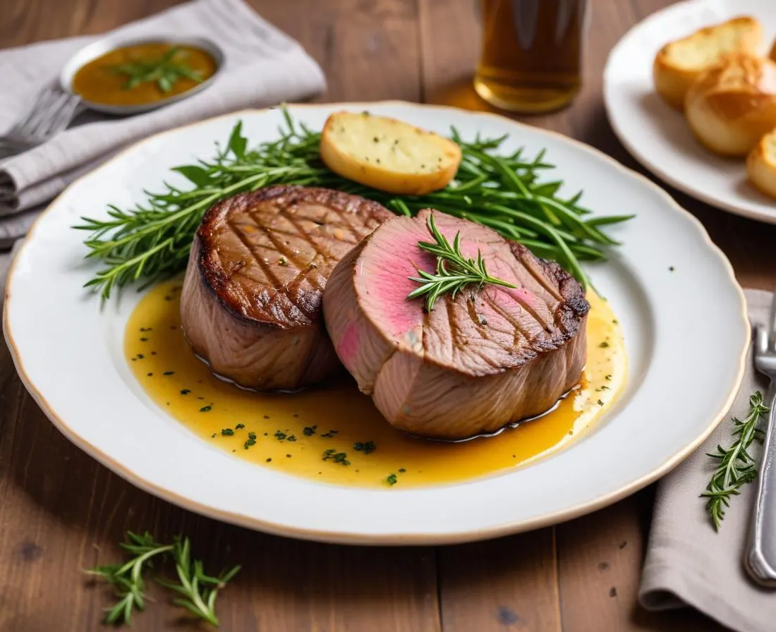 Filet Mignon en Croûte de Moutarde et Herbes
