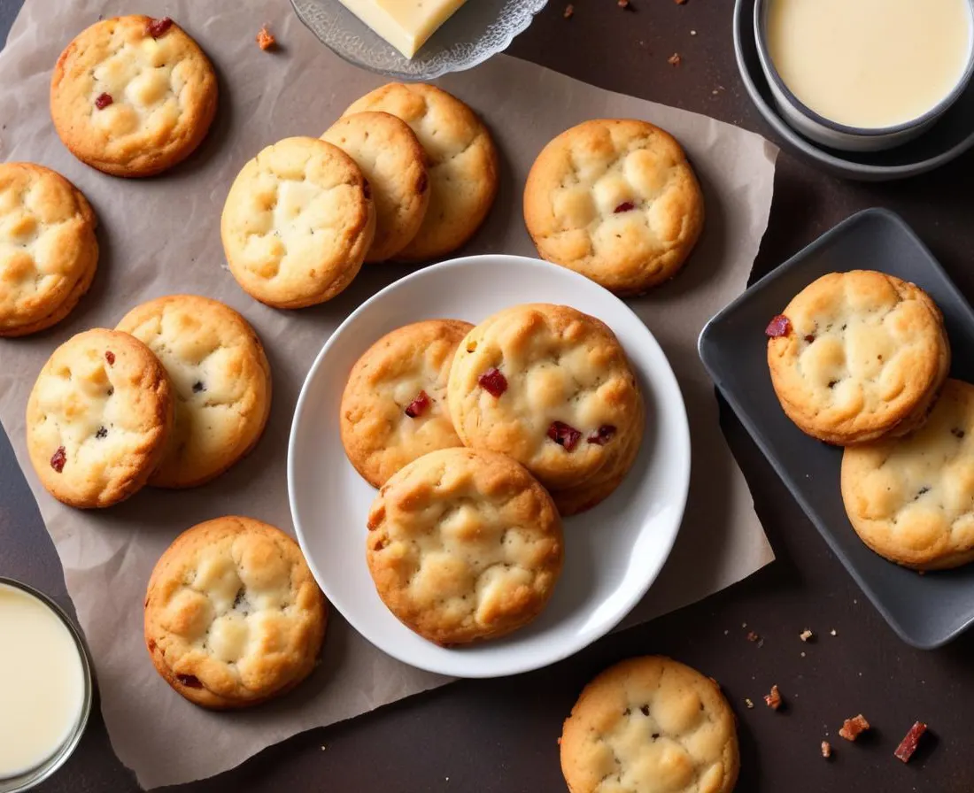 Cookies Salés Croustillants au Bacon et Gruyère