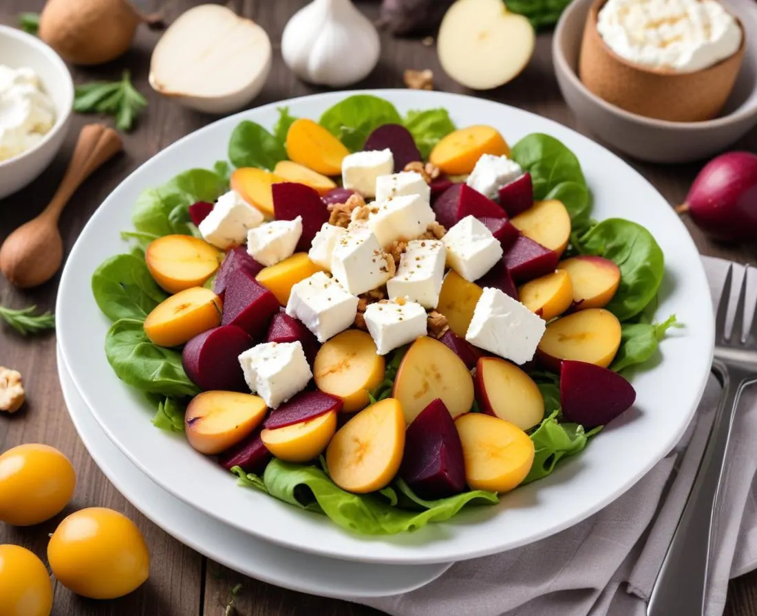 Salade de Betteraves, Chèvre et Noix