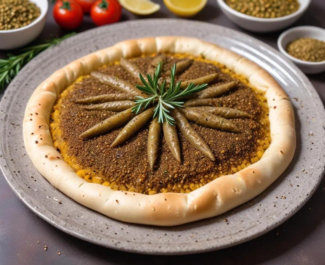 Manakish au Zaatar Traditionnel