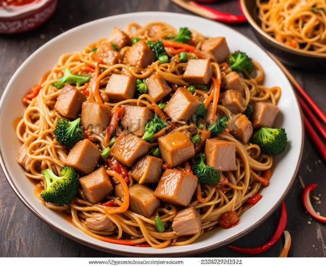 Porc Sauté aux Nouilles Chinoises Express