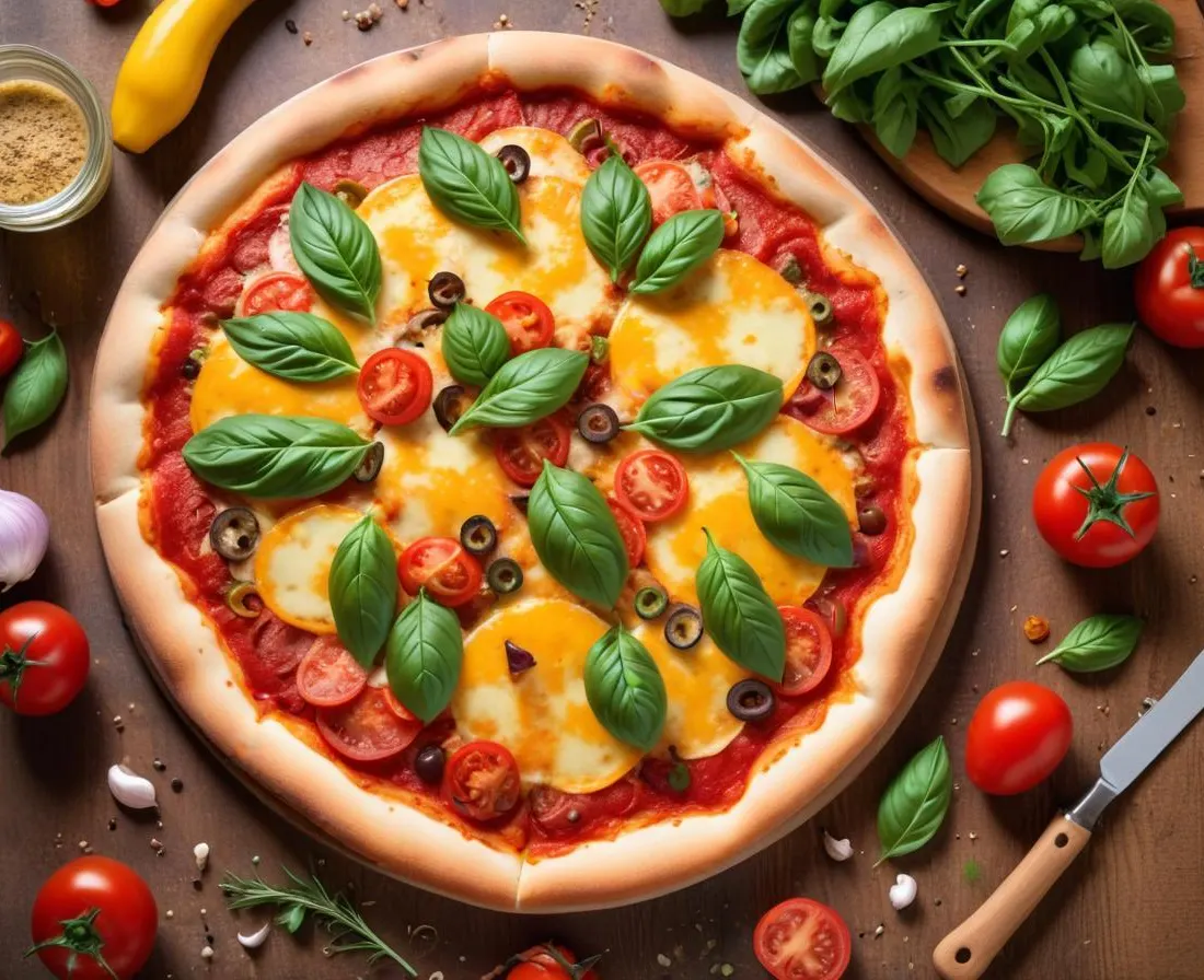 Pizza d'été aux légumes du soleil
