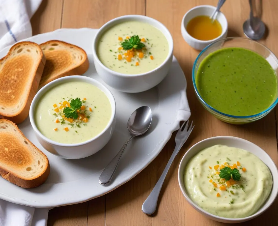 Soupe Froide Concombre Yaourt & Tartines Fraîches