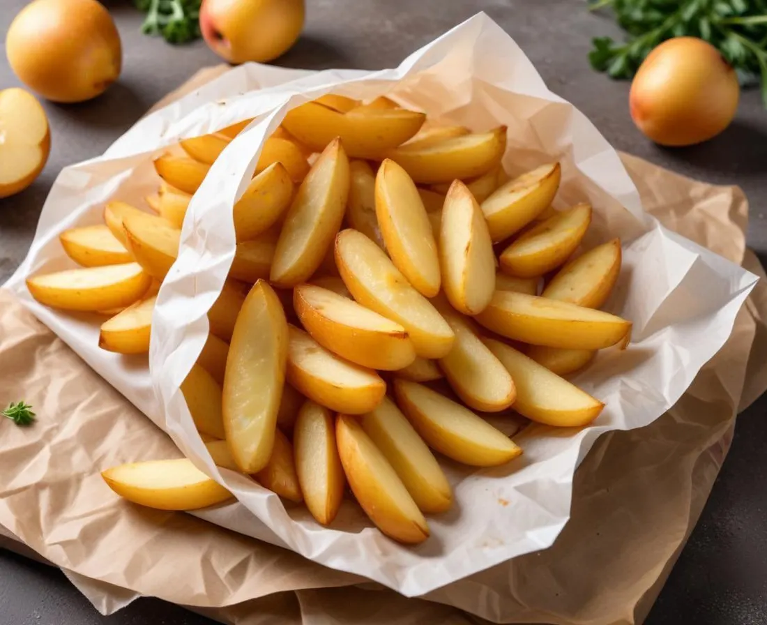 Pommes de terre en papillote au fromage frais