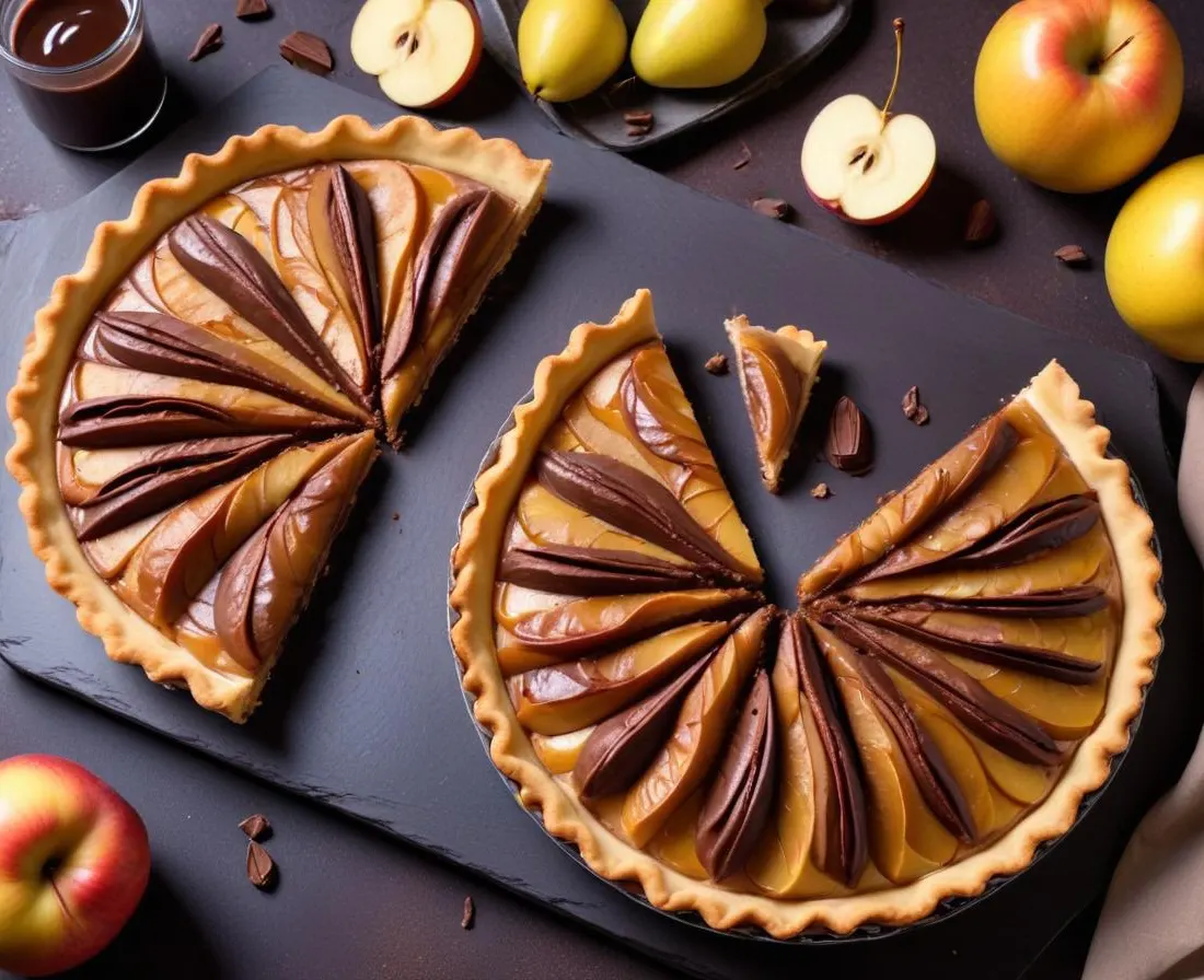 Tarte aux poires et chocolat