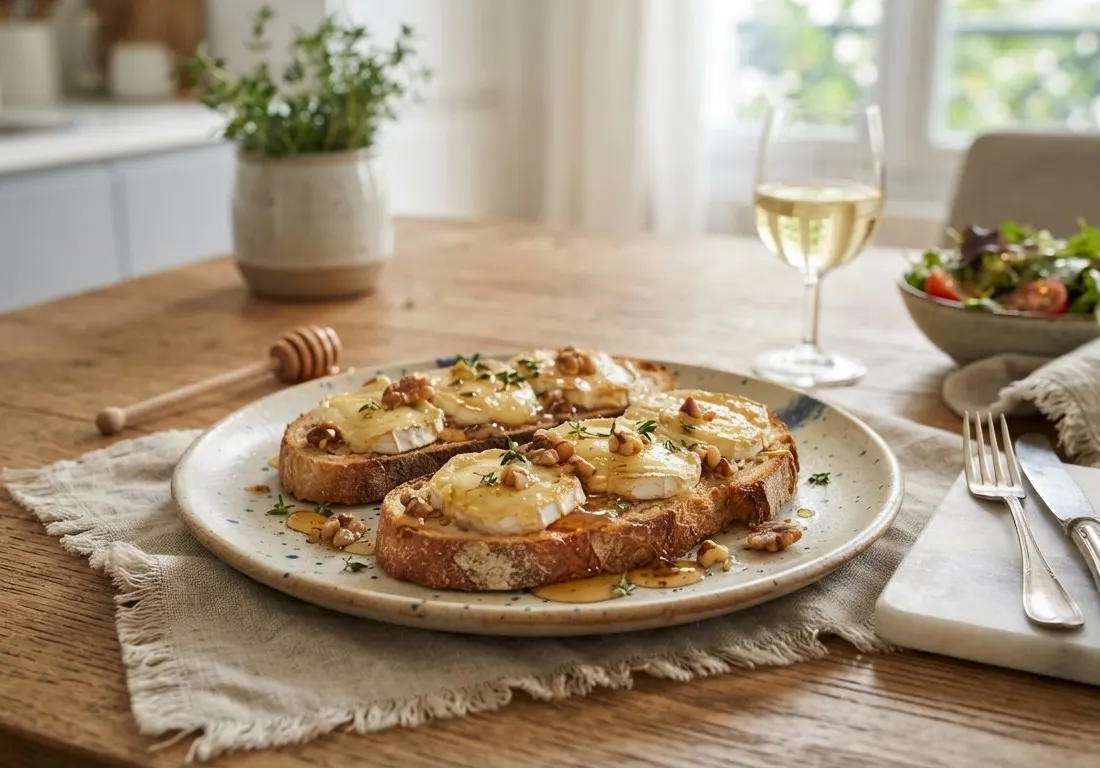 Tartine de chèvre chaud au miel