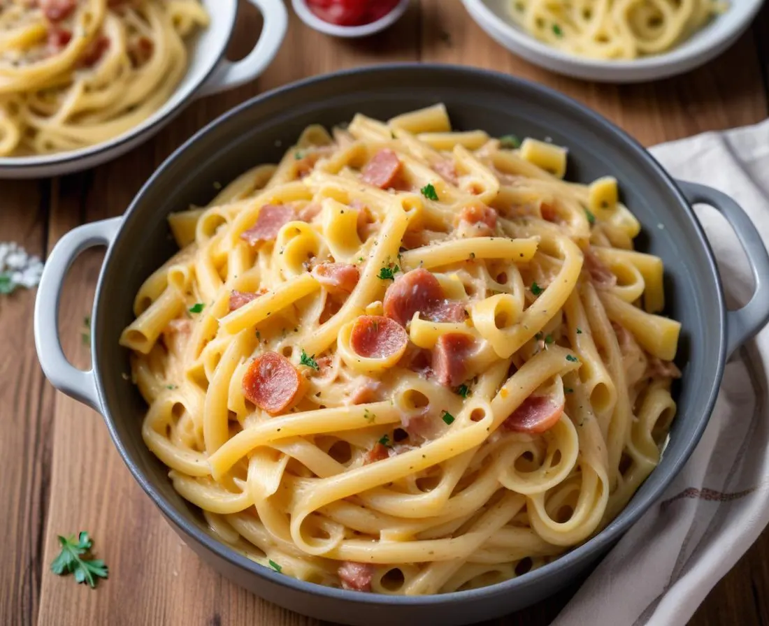 One Pot Pâtes Carbonara Sans Lardons