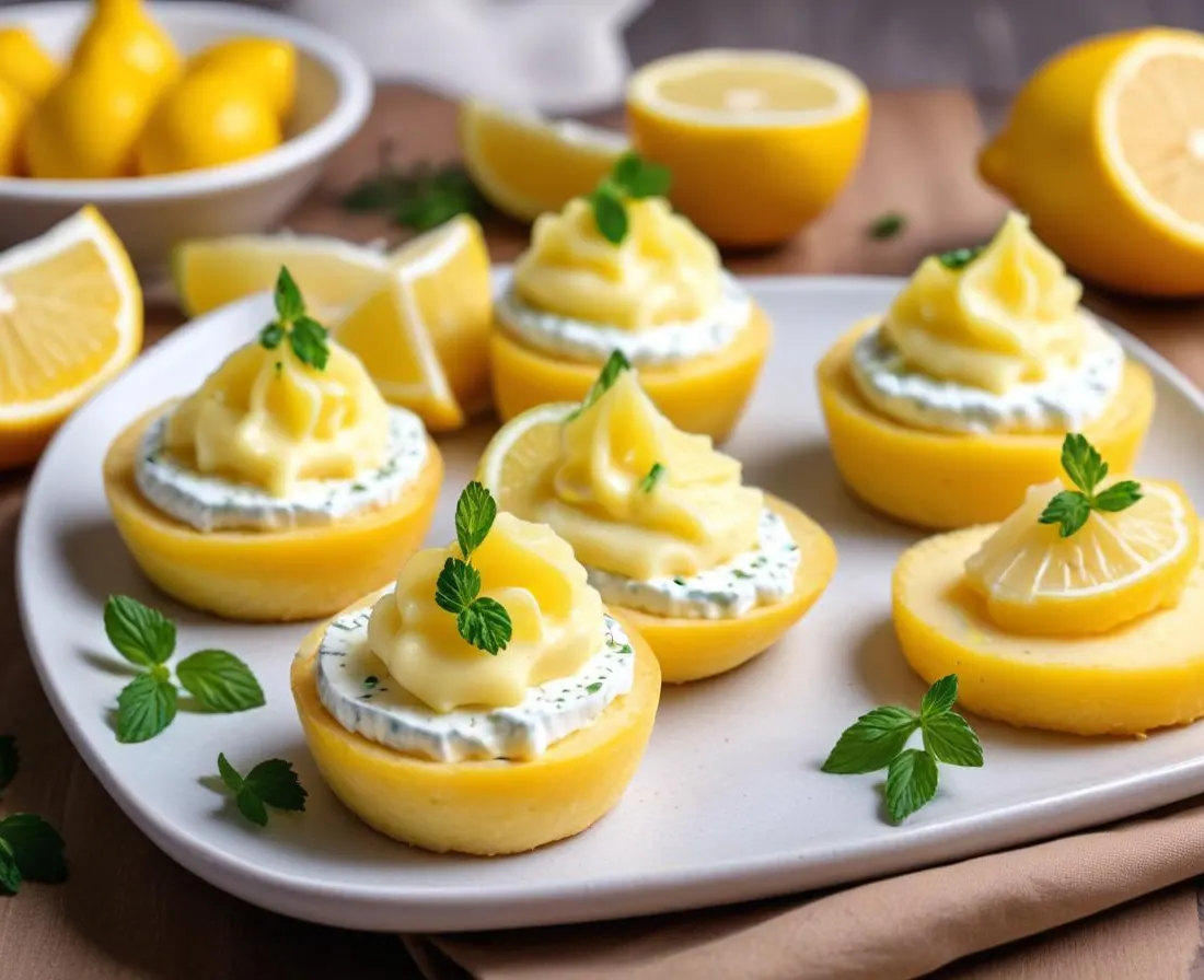 Bouchées de concombre rafraîchissantes au fromage frais et citron