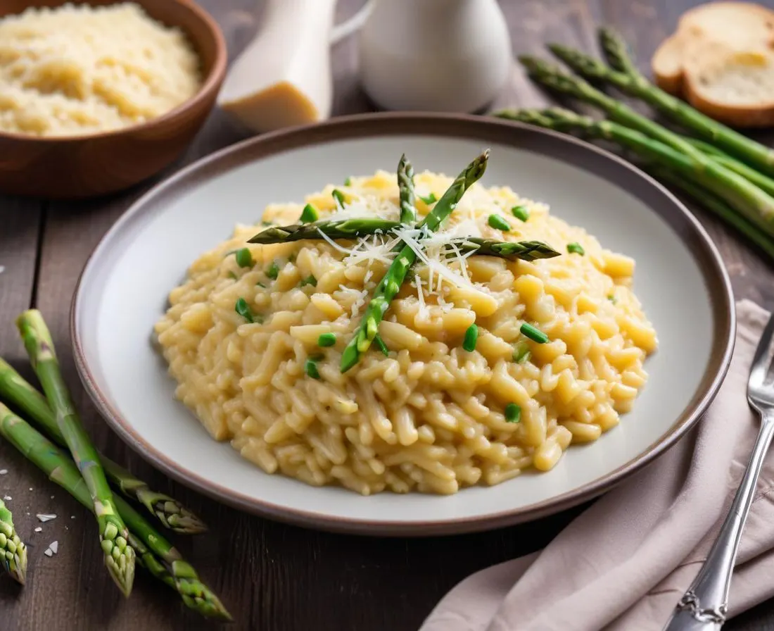 Risotto crémeux aux asperges et parmesan