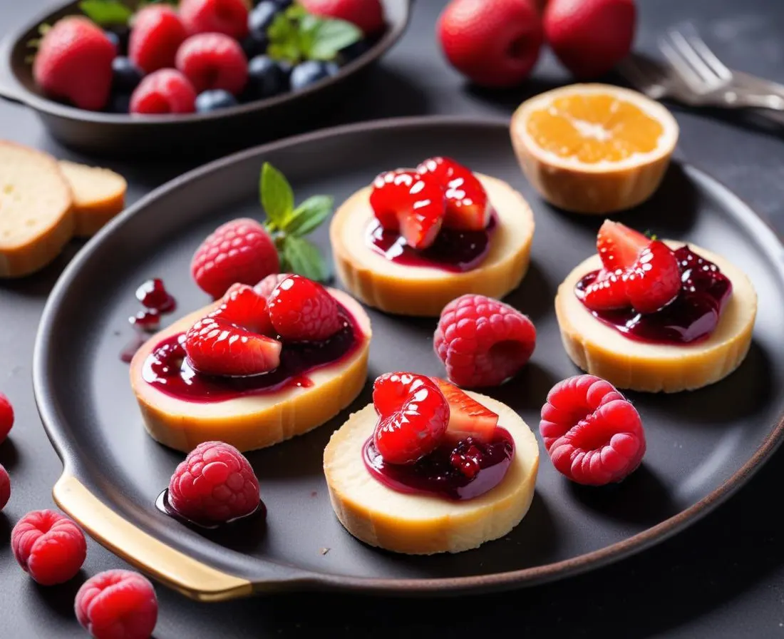 Bouchées Festives de Foie Gras et Compotée de Fruits Rouges