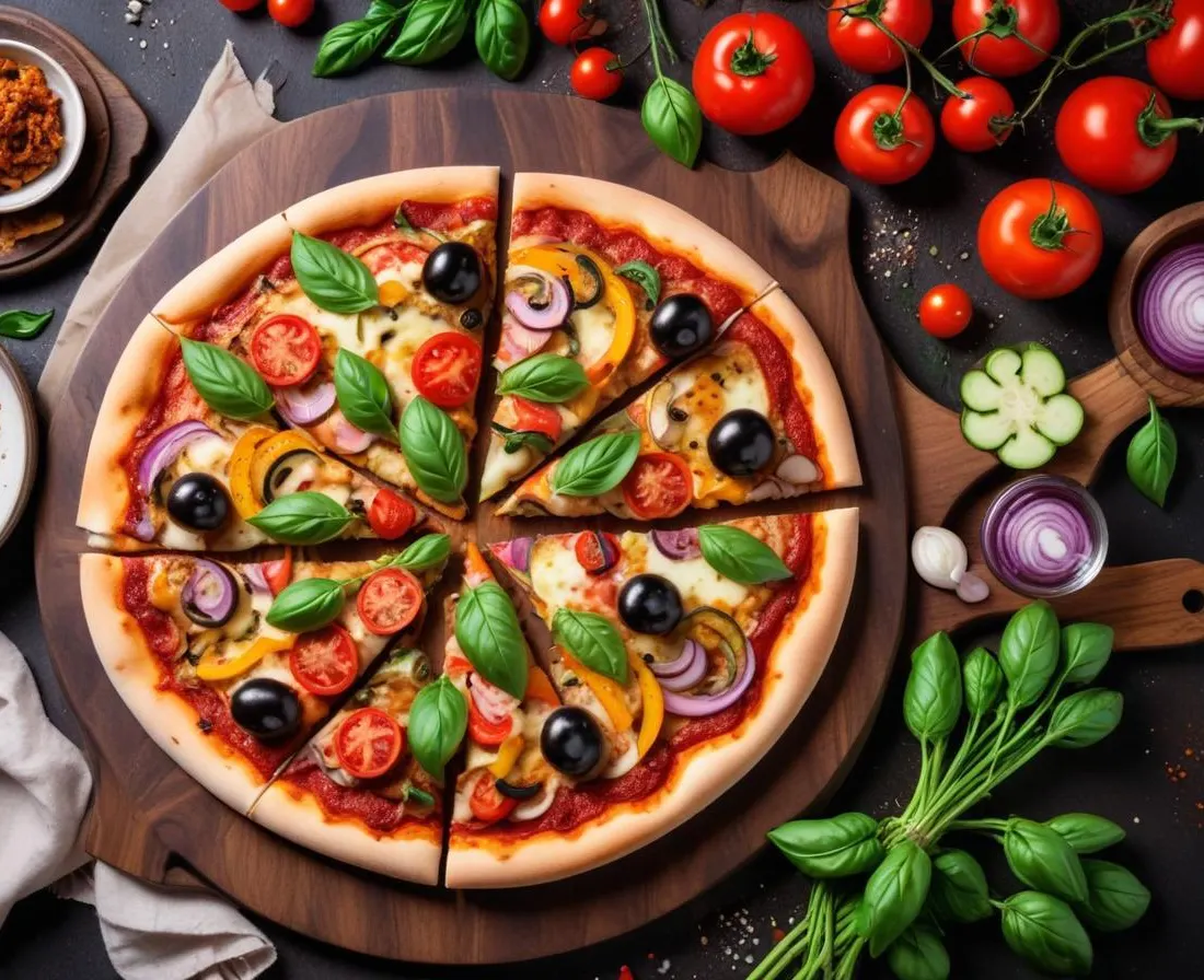 Pizza Végétarienne aux Légumes Grillés