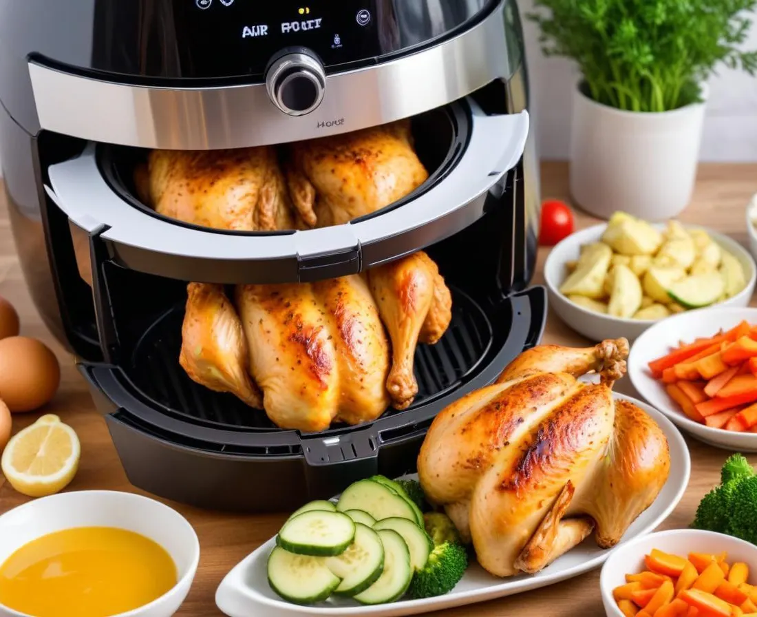 Blancs de poulet et légumes rôtis à l'Air Fryer (pour 2)