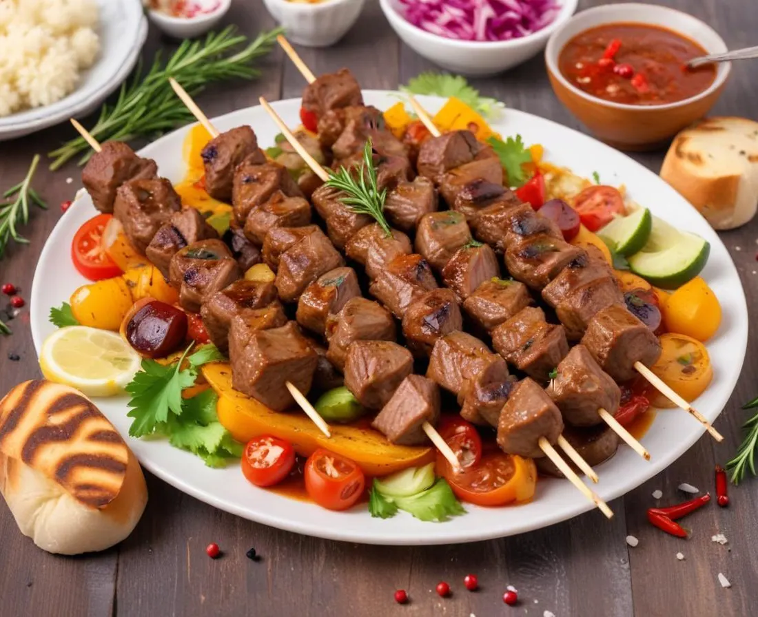 Brochettes d’agneau aux épices orientales