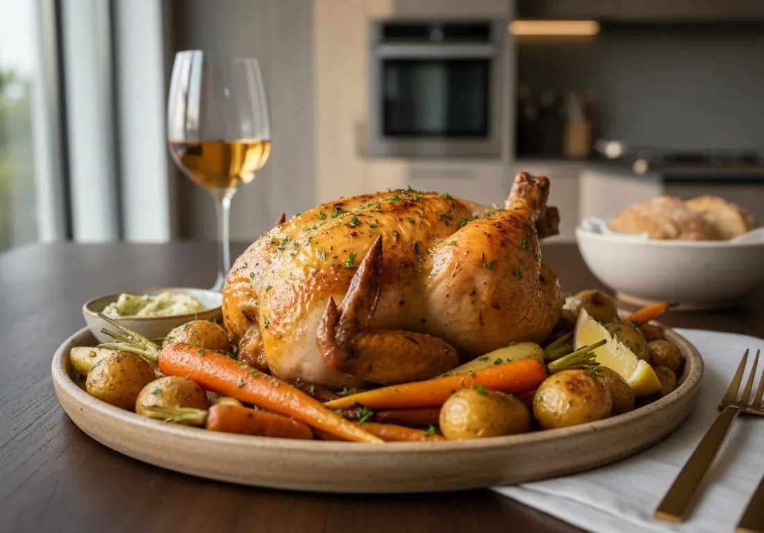 Demi-poulet Rôti Traditionnel au Beurre d'Herbes