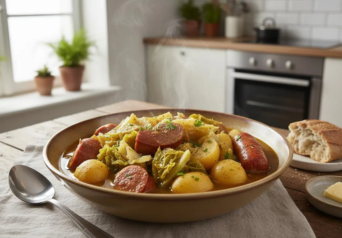 Potée de Chou Pomme aux Saucisses Fumées Express au Cookeo
