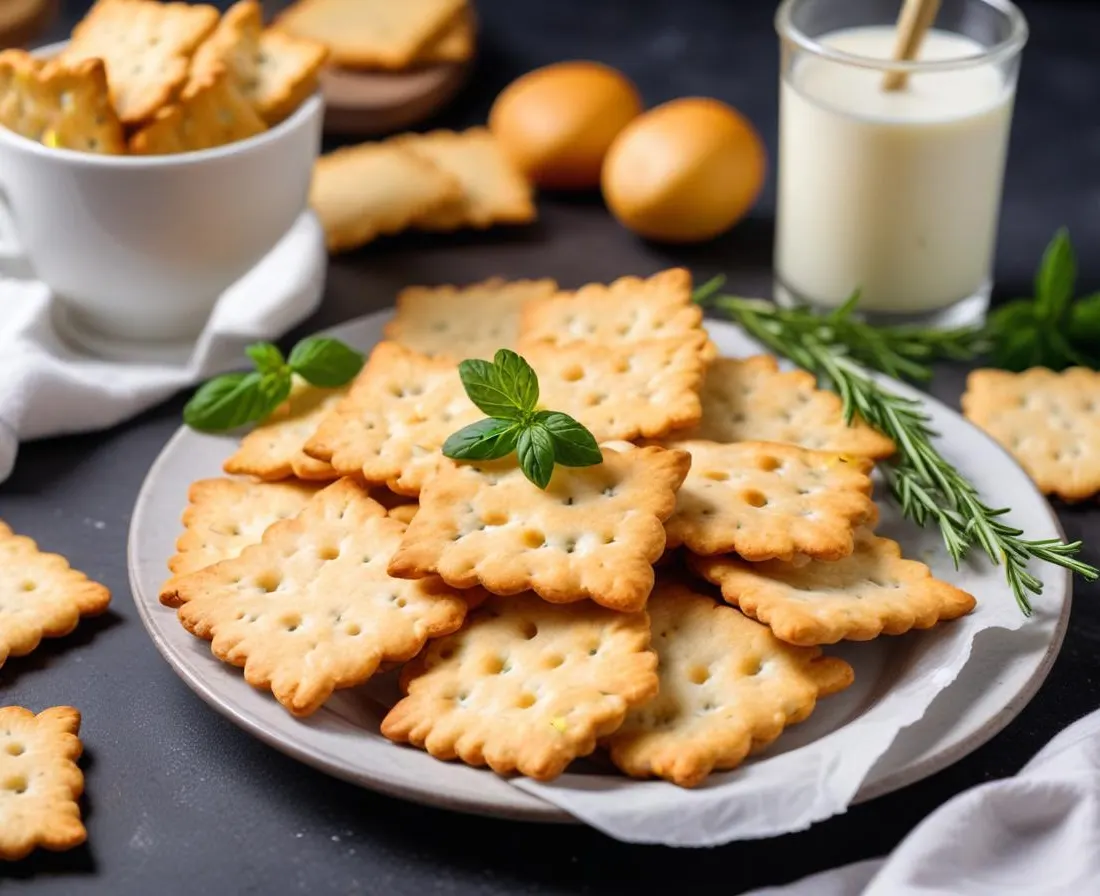 Crackers maison aux algues et fromage frais