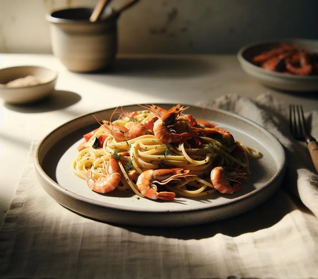 Linguine aux Crevettes