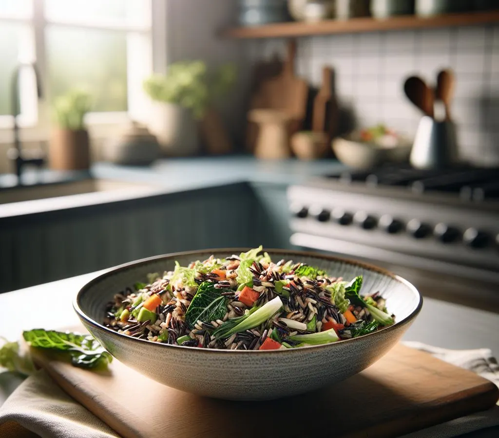 Salade de Riz Sauvage aux Légumes Croquants