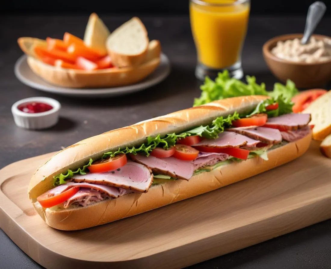 Sandwich Baguette au Thon et Crudités