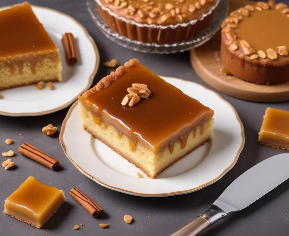 Gâteau aux Noix et Caramel Beurre Salé