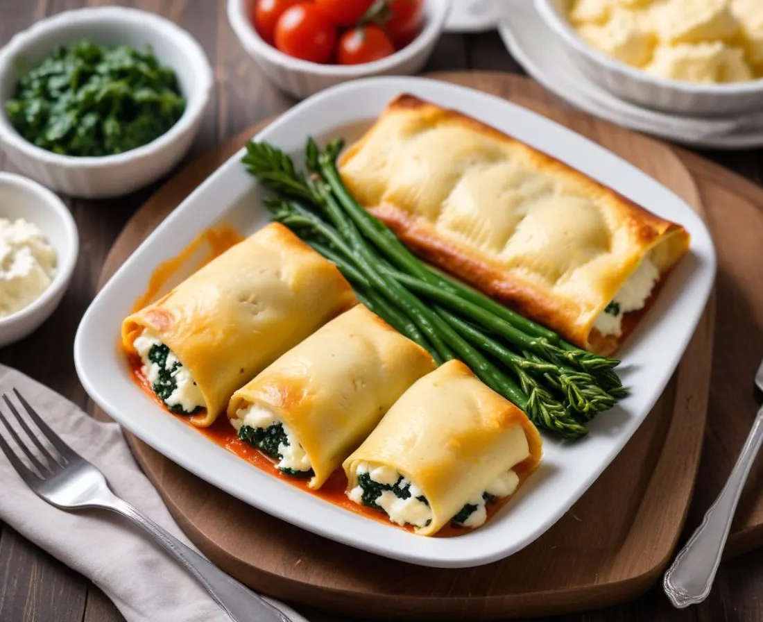 Cannellonis ricotta et épinards