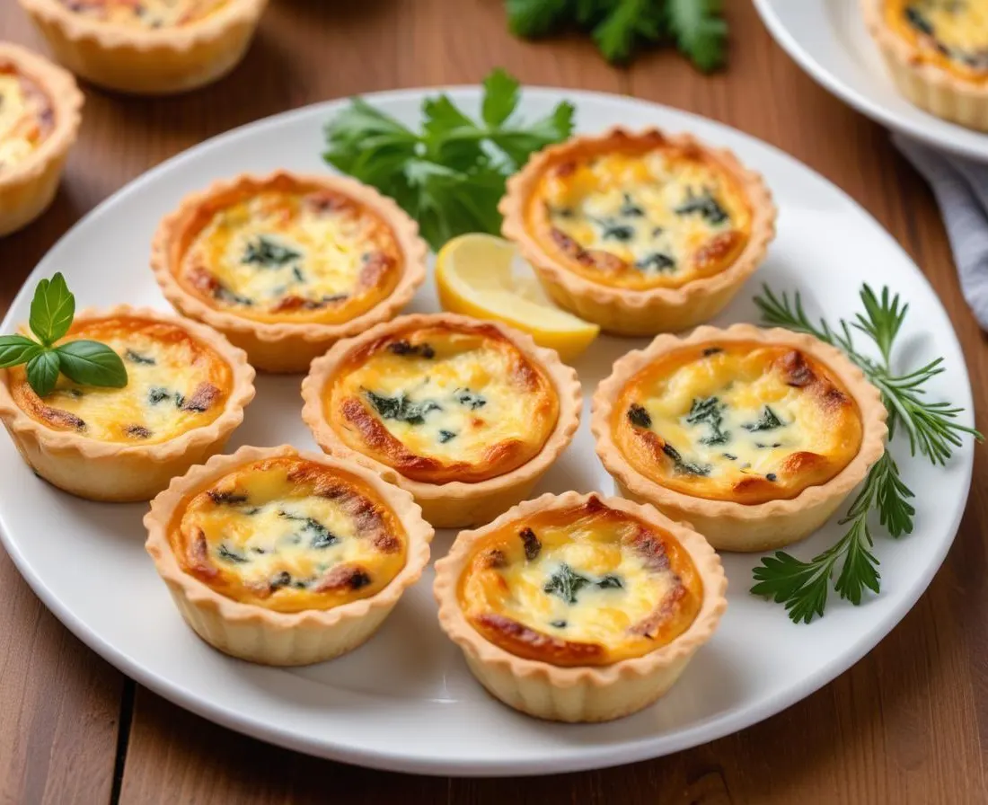 Mini-quiches aux noix et roquefort