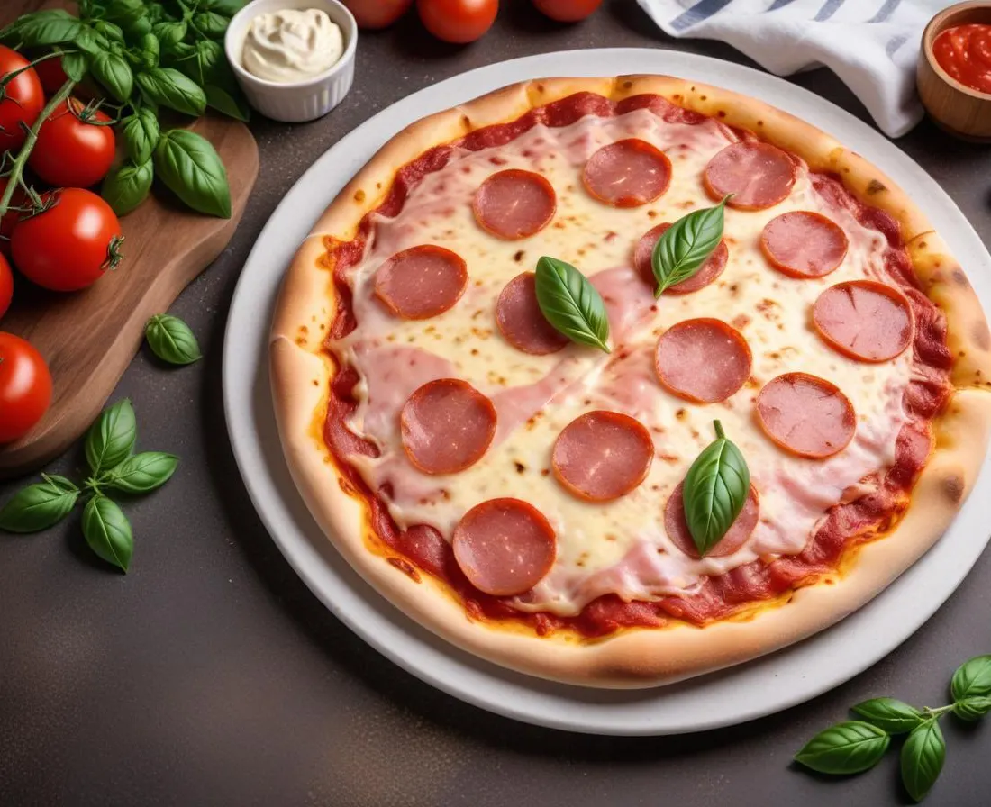 Pizza Margherita Classique au Jambon