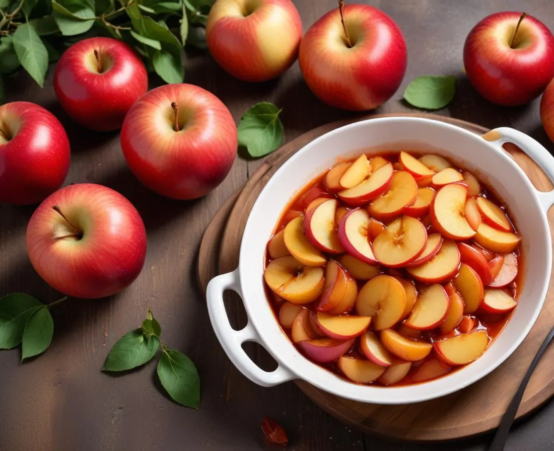 Chou rouge braisé aux pommes