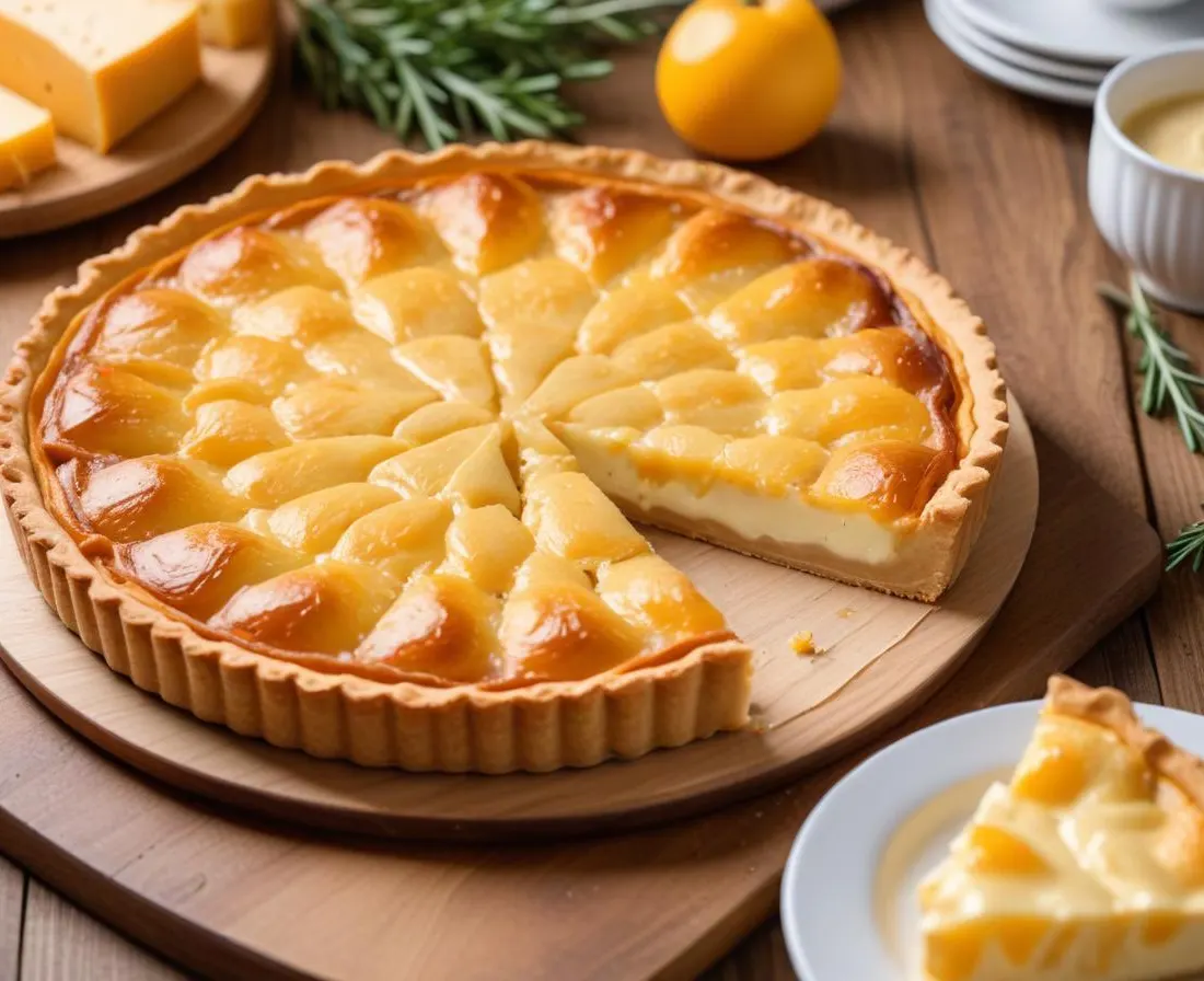 Tarte aux topinambours et fromage de chèvre