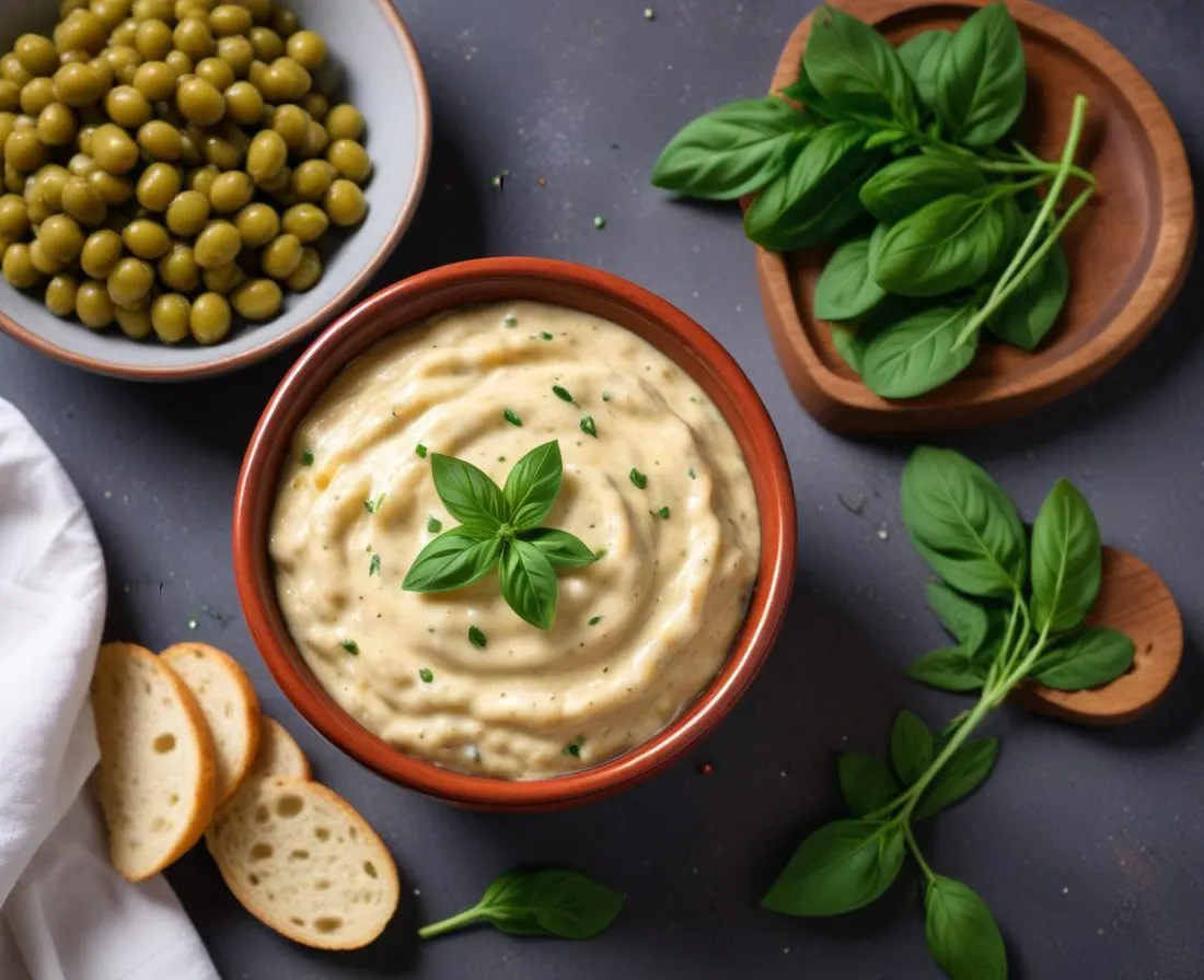 Tartinade crémeuse aux haricots blancs et basilic