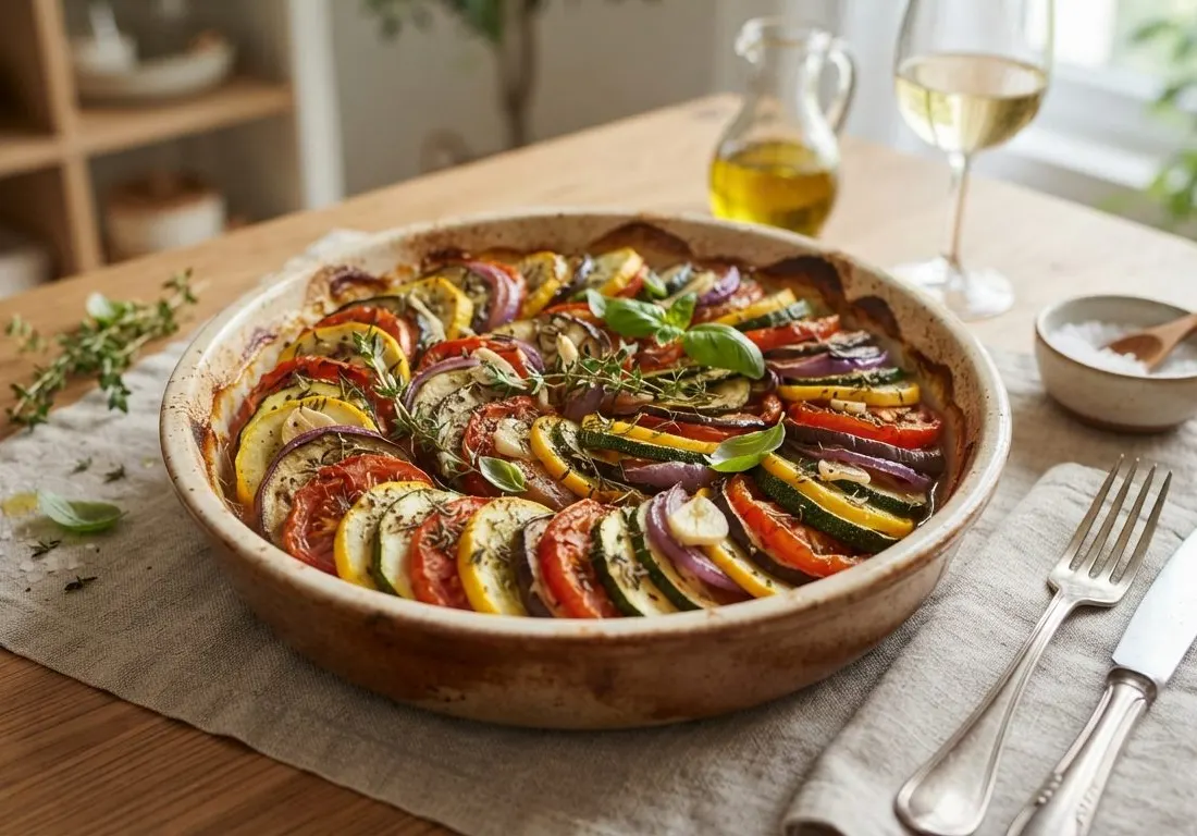 Tian de légumes du soleil aux herbes de Provence