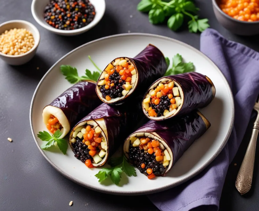 Wrap au Caviar d’Aubergine et Halloumi Grillé