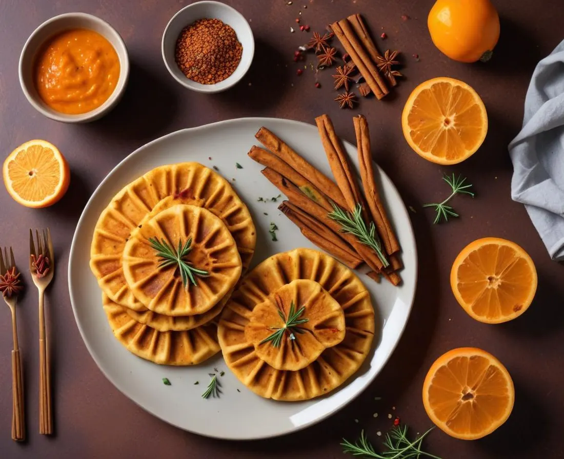 Gaufres salées au potiron et cumin