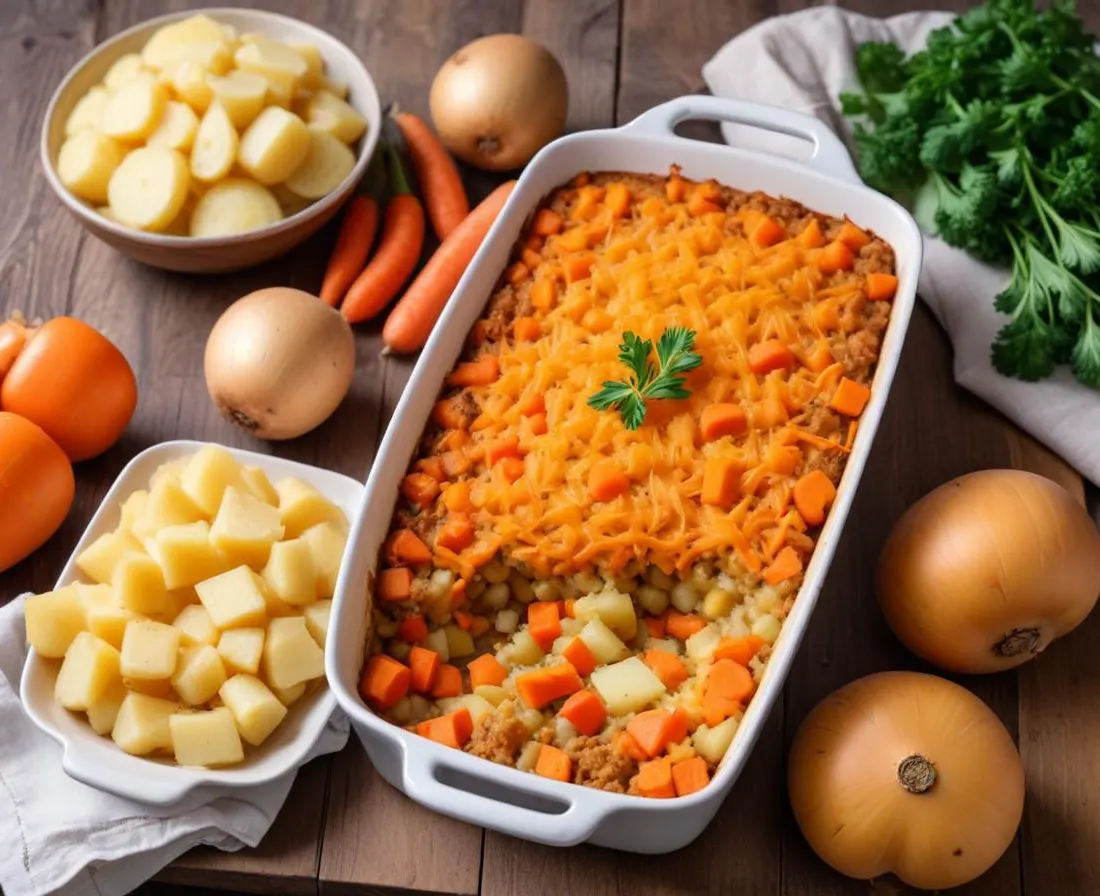 Parmentier de carottes et patates douces