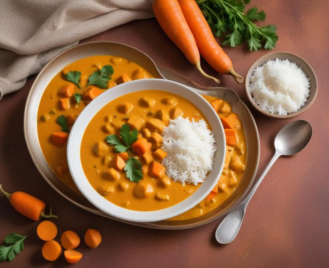 Curry de carottes et lait de coco