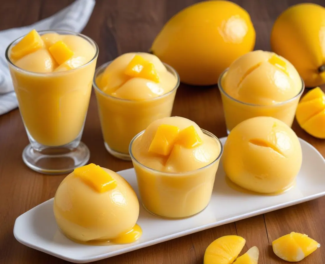 Glace à la Mangue Facile (3 Ingrédients)