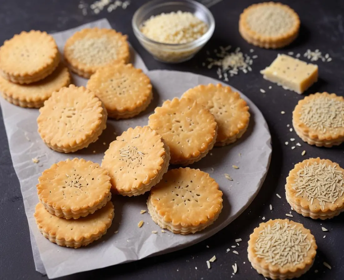 Sablés au parmesan et graines de sésame