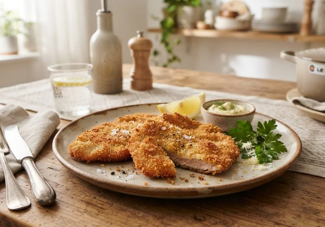 Escalopes milanaises croustillantes au air fryer