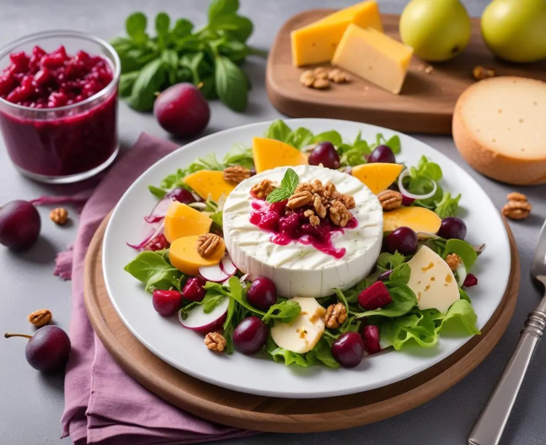 Salade de Betterave, Fromage Frais et Noix