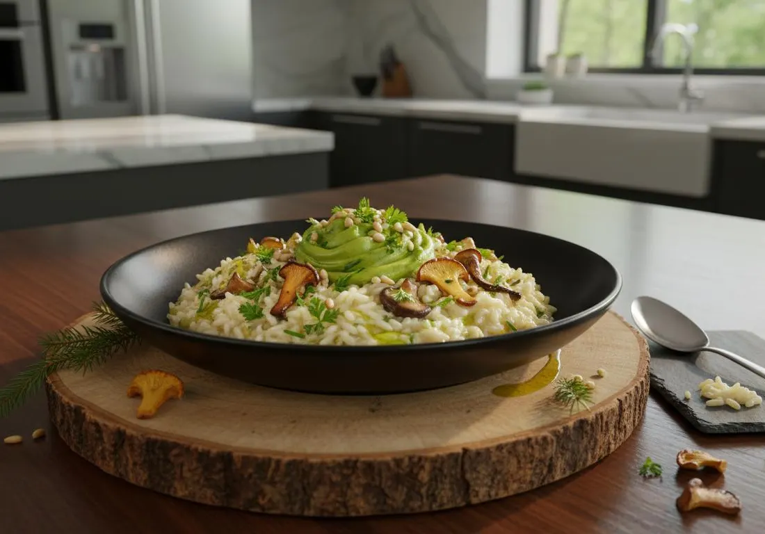 Risotto Sylvestre aux Bourgeons d'Épicéa