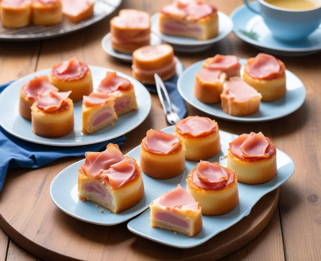 Mini-cakes au bleu et jambon cru