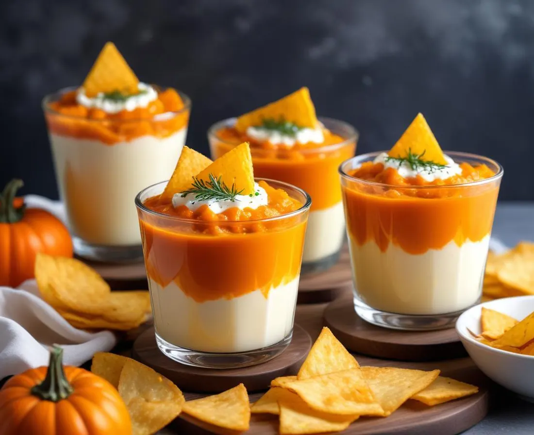 Verrines de Crème de Potimarron et Chips de Parmesan