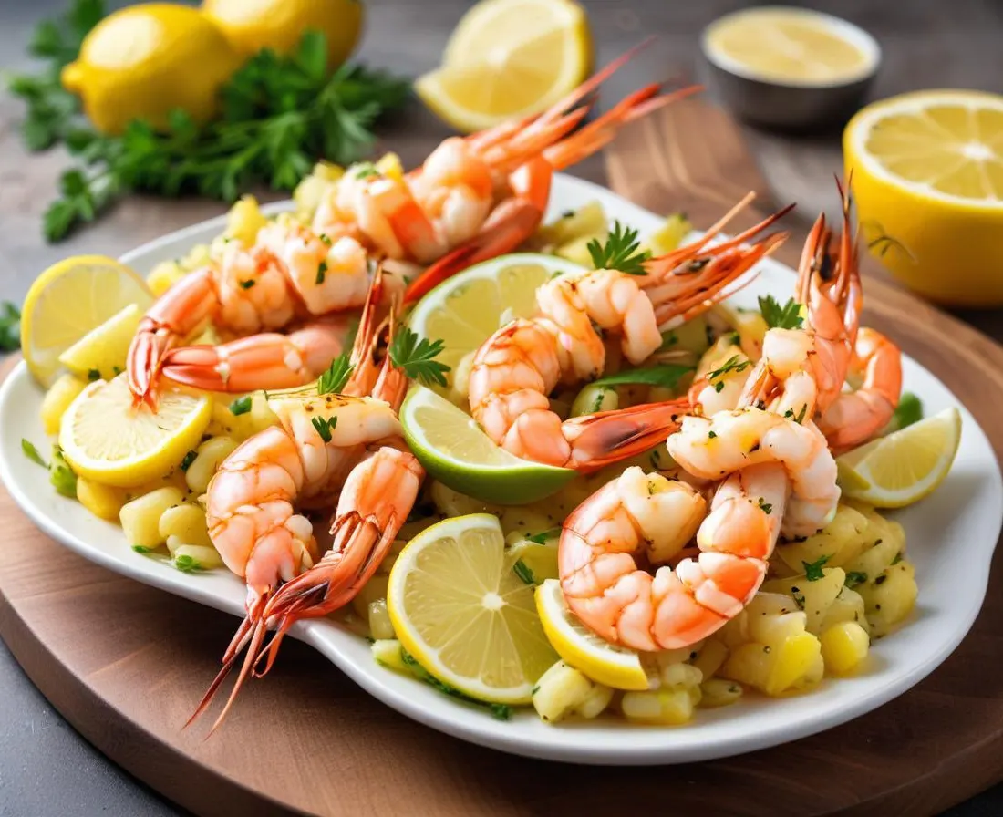 Brochettes de Crevettes Marinées au Citron Vert