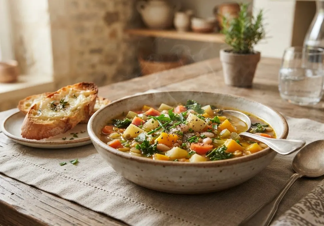 Soupe de légumes d'automne