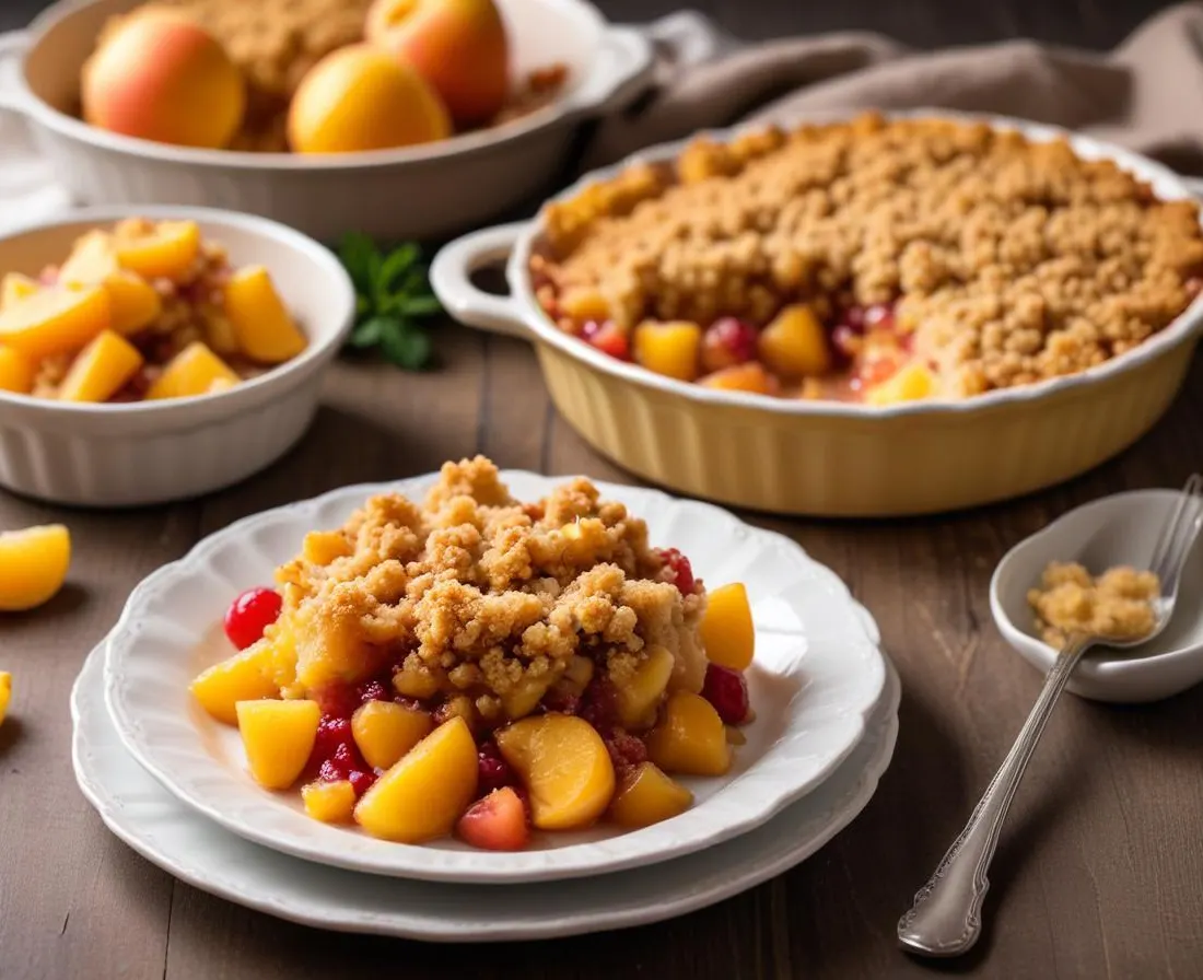 Crumble aux Pêches Classique