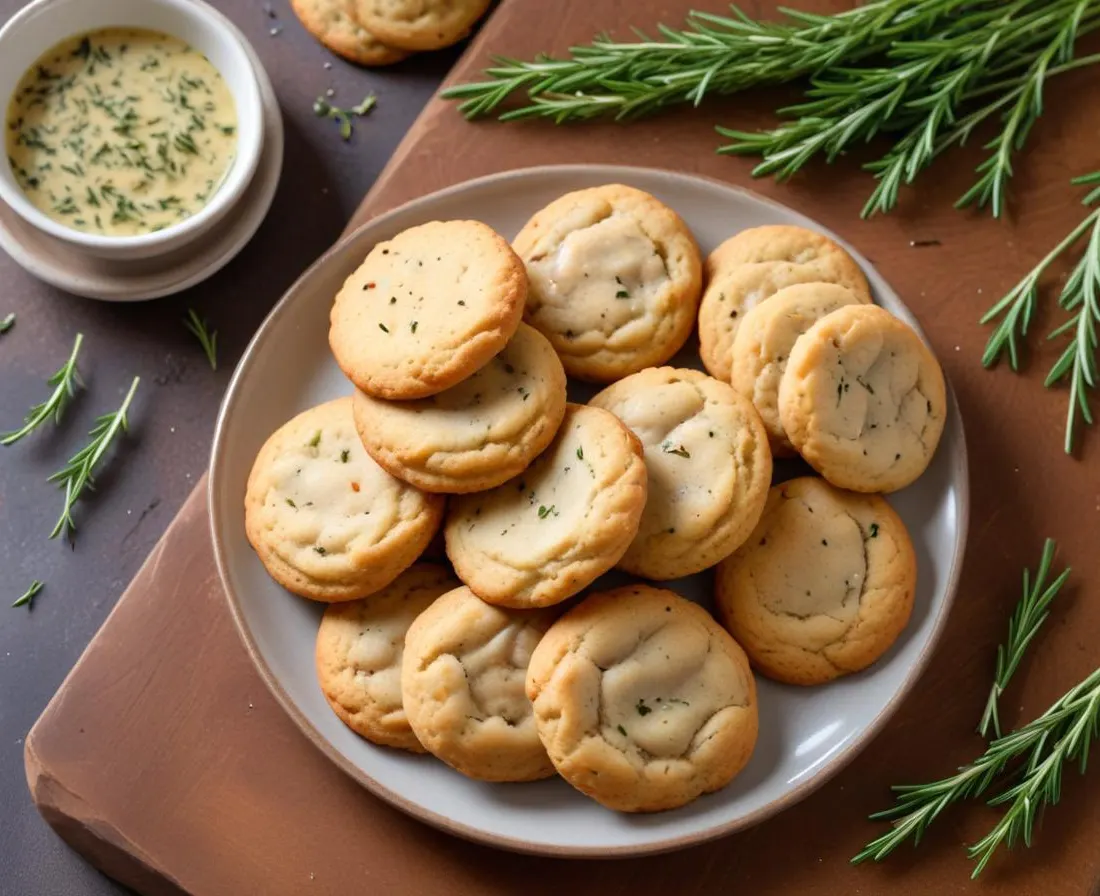 Cookies Salés au Poulet Rôti et Herbes de Provence