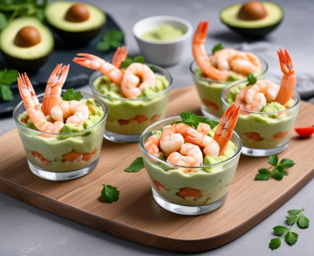 Verrines Avocat-Crevettes Fraîcheur